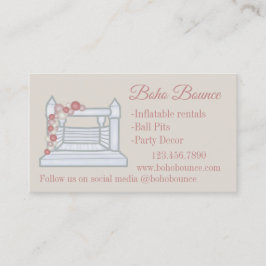 Witte stootplaat opblaasbare partijbellen visitekaartje