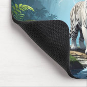 Witte Storm Tijger – Jungle Bliksem Fantasy Muis Muismat (Hoek)