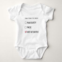 Witte Stoute Nice Lijst Grappige Cute Kerstmis Romper