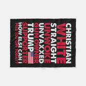 Witte Straight Ontwaakt Ongevaagde Trump-supporter Fleece Deken (Voorkant (Horizontaal))