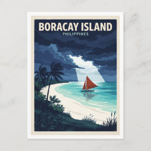 Witte Strand, Boracay, Filipijnen Malay Aandenken Briefkaart