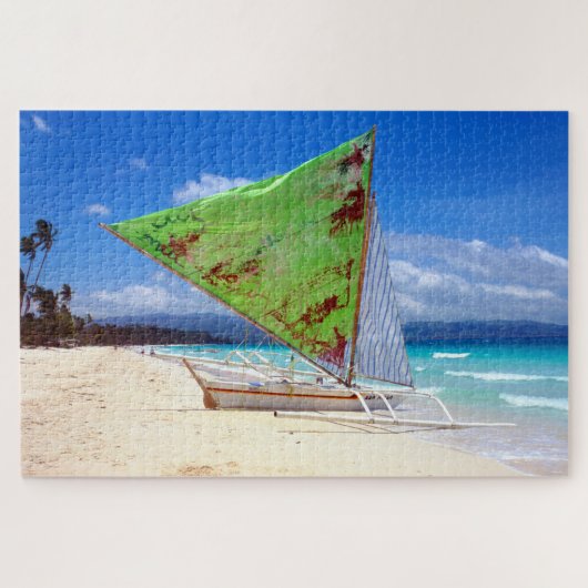 Witte strand, Boracay. Legpuzzel (Horizontaal)