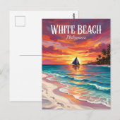 Witte Strand Filipijnen Briefkaart (Voorkant / Achterkant)