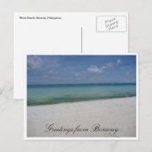 witte strand groeten briefkaart (Voorkant / Achterkant)