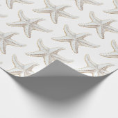 Witte Strand Witte Zeester Cadeaupapier (Hoek)
