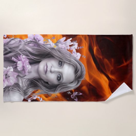 Witte strandlaken (Voorkant)