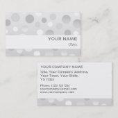 Witte streepjeskaartsjabloon wissen visitekaartje (Voorkant / Achterkant)