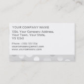 Witte streepjeskaartsjabloon wissen visitekaartje (Achterkant)