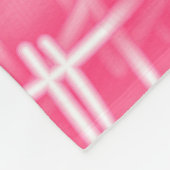 Witte streken op roze fleece deken (Hoek)