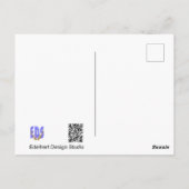 Witte Strelitzia Bloem Beterschap Wenskaart Briefkaart (Achterkant)