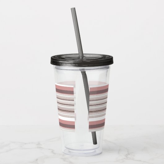 Witte strepen acryl drinkbeker