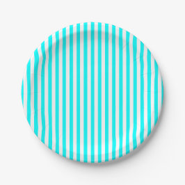 Witte Strepen Aqua Papieren Bordje