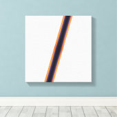 Witte strepen canvas afdruk (Insitu (Houten vloer))