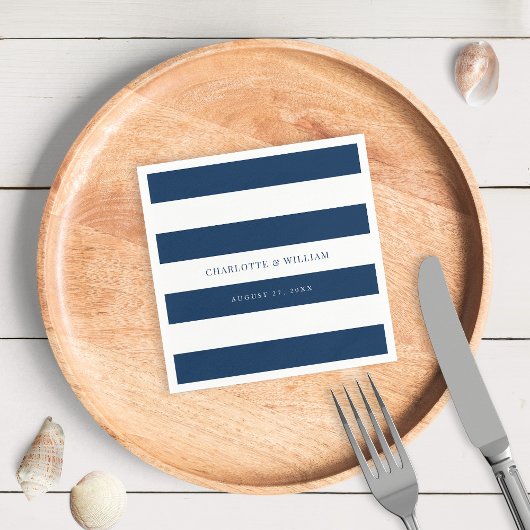 Witte strepen en bewerkbare kleuren servet