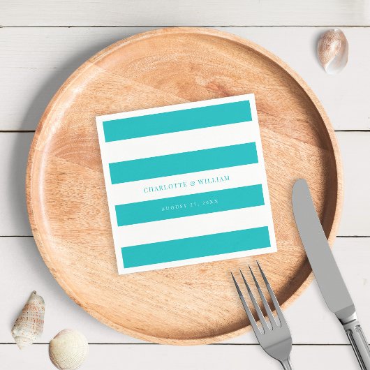 Witte strepen en bewerkbare kleuren servet