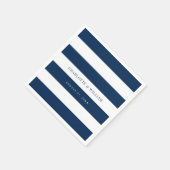 Witte strepen en bewerkbare kleuren servet (Hoek)