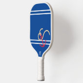 witte strepen en een rode anker pickleball paddle (Links)
