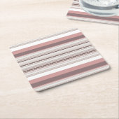 Witte strepen kartonnen onderzetters (Schuin)