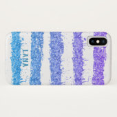 Witte strepen kleurig glitter Case-Mate iPhone case (Achterkant (horizontaal))