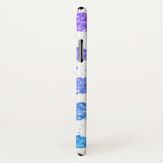 Witte strepen kleurig glitter Case-Mate iPhone case (Achterkant / rechts)