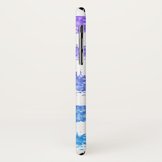 Witte strepen kleurig glitter Case-Mate iPhone case (Achterkant/links)