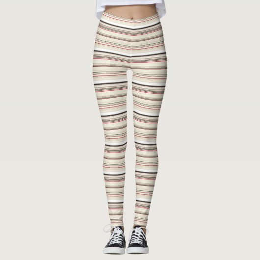  witte strepen leggings (Voorkant)