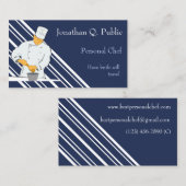 Witte strepen met blauwe achtergrond visitekaartje (Voorkant / Achterkant)