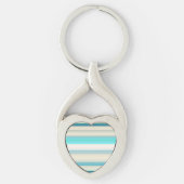 Witte strepen met klauwhout sleutelhanger (Voorkant)