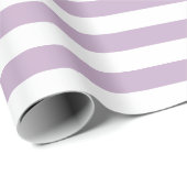 Witte strepen met lavendeachtergrond | DIY-kleur Cadeaupapier (Rol Hoek)