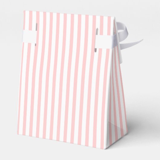 Witte strepen monogram bruiloft bedankdoosjes (Achterkant)