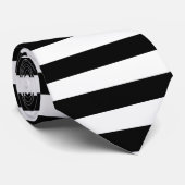 Witte strepen over zwarte veranderlijke achtergron stropdas (Opgerold)