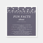 Witte Strijklichten Trivia Leuke Feiten Bruiloft Servet (Voorkant)