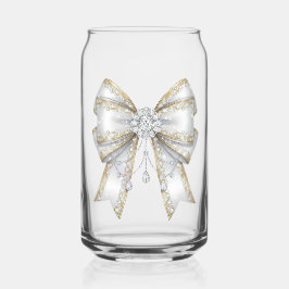 witte strik blikvorm glas