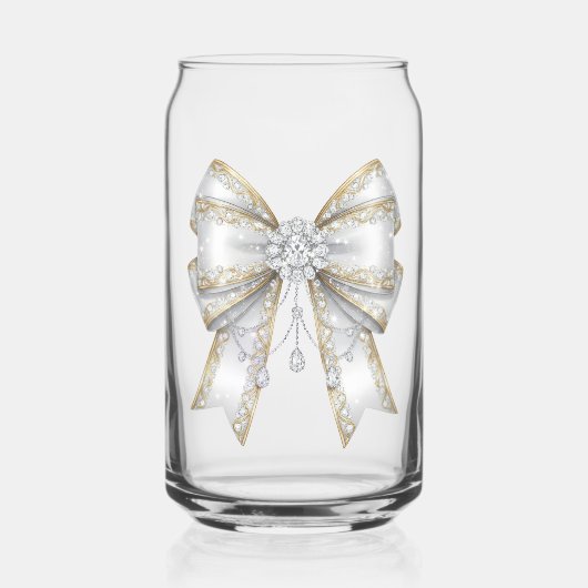 witte strik blikvorm glas (Voorkant)