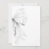 Witte Strik Bruidsfeest Bedankkaart (Achterkant)