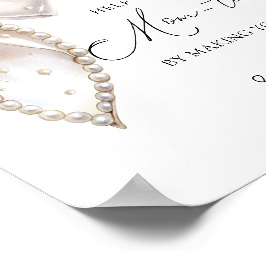 Witte strik Help de drukke moeder adres een envelo Poster (Hoek)