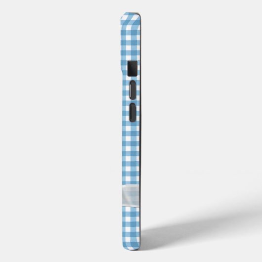 Witte strik op blauwe gingham Case-Mate iPhone case (Achterkant / Links)