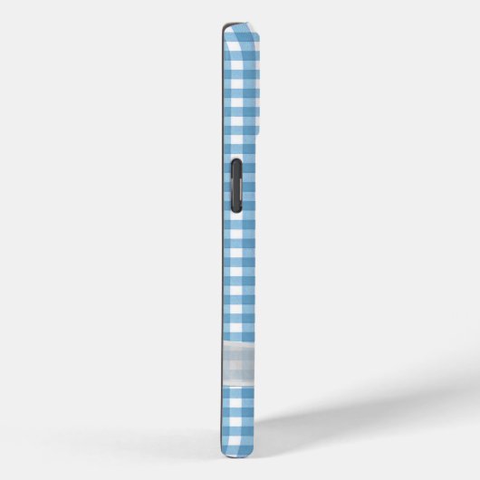 Witte strik op blauwe gingham Case-Mate iPhone case (Achterkant / Rechts)
