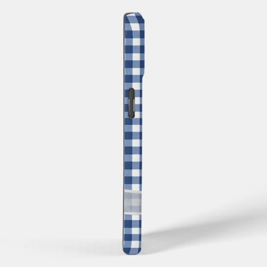 Witte strik op Navy Blue Gingham Case-Mate iPhone Case (Achterkant / Rechts)