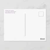 Witte String Lights op Royal Paarse Briefkaart (Achterkant)