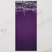 Witte String Lights op Royal Paarse Menu (Achterkant)