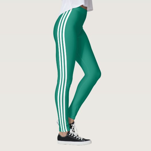 Witte Stripes Blauwe Groene Leggings Sport (Rechts)