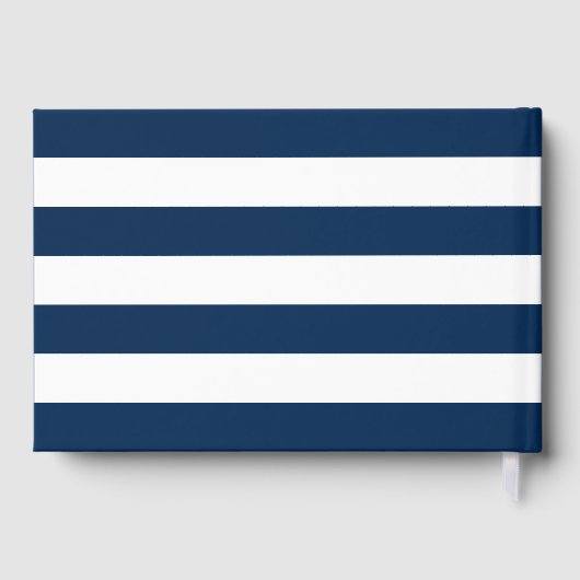 Witte stripes en aangepaste kleuren voor thuisgebr gastenboek (Achterkant)