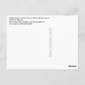 Witte Stripes en Chevrons op zwart met monogram Briefkaart (Achterkant)