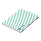 Witte Stripes en Navy Anchor Notitieblok (Linkerzijde)