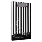 Witte Stripes en zwarte Swirls Klembord (Rechts)