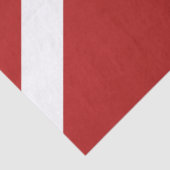 Witte strips en Chevrons op rood met monogram Tissuepapier (Detail)