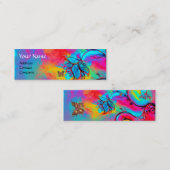 WITTE STROMEN EN GOUDE BUTTERFLES MINI VISITEKAARTJE (Voorkant / Achterkant)