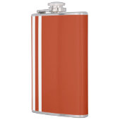 Witte strook en Oranje Flask Heupfles (Links)