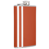 Witte strook en Oranje Flask Heupfles (Rechts)